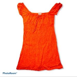 Footing lotus boutique orange tie shoulder dress